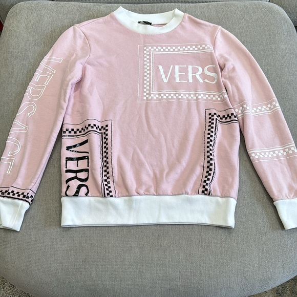 RARE Versace Pink Printed Sweater - Picture 4 of 10